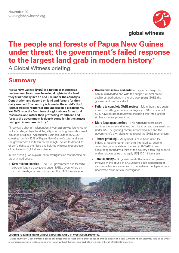 The People And Forests Of Papua New Guinea Under Threat Pngi Portal
